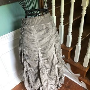 Grey batik Scallop skirt